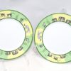 Hermes Africa Dessert Plate 22.5 cm porcelain green 2 set animal 8.75"