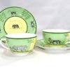 Hermes Africa Morning Cup green 2 set porcelain breakfast soup bowl
