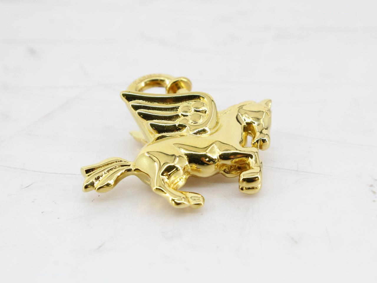 Hermes Cadena Gold Pegasus Horse Motif bag charm lock 071