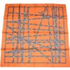 Hermes Scarf Bolduc by Jean Louis Dumas Silk 90 cm ribbon orange Carre 0722