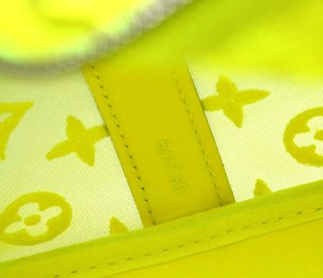 Louis Vuitton Keepall 50 Virgil Abloh Yellow mesh Boston Bag M55380  w/Receipt