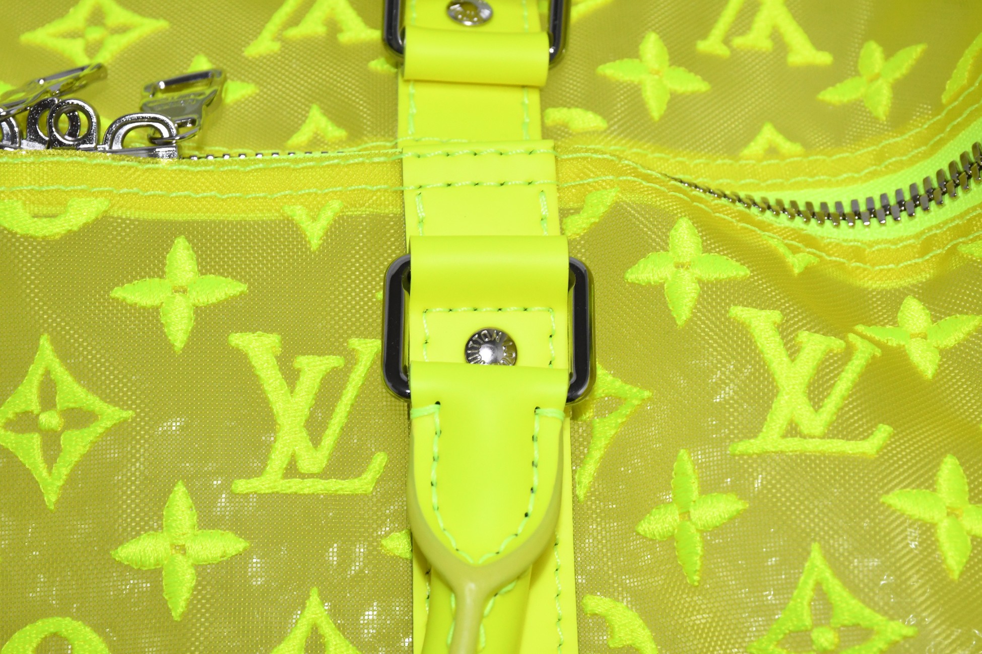 Louis Vuitton Neon Yellow Keepall Bandouliere 50