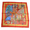 Hermes Scarf Les legendes de l'Arbre 90 cm silk orange red Carre legend tree 35"