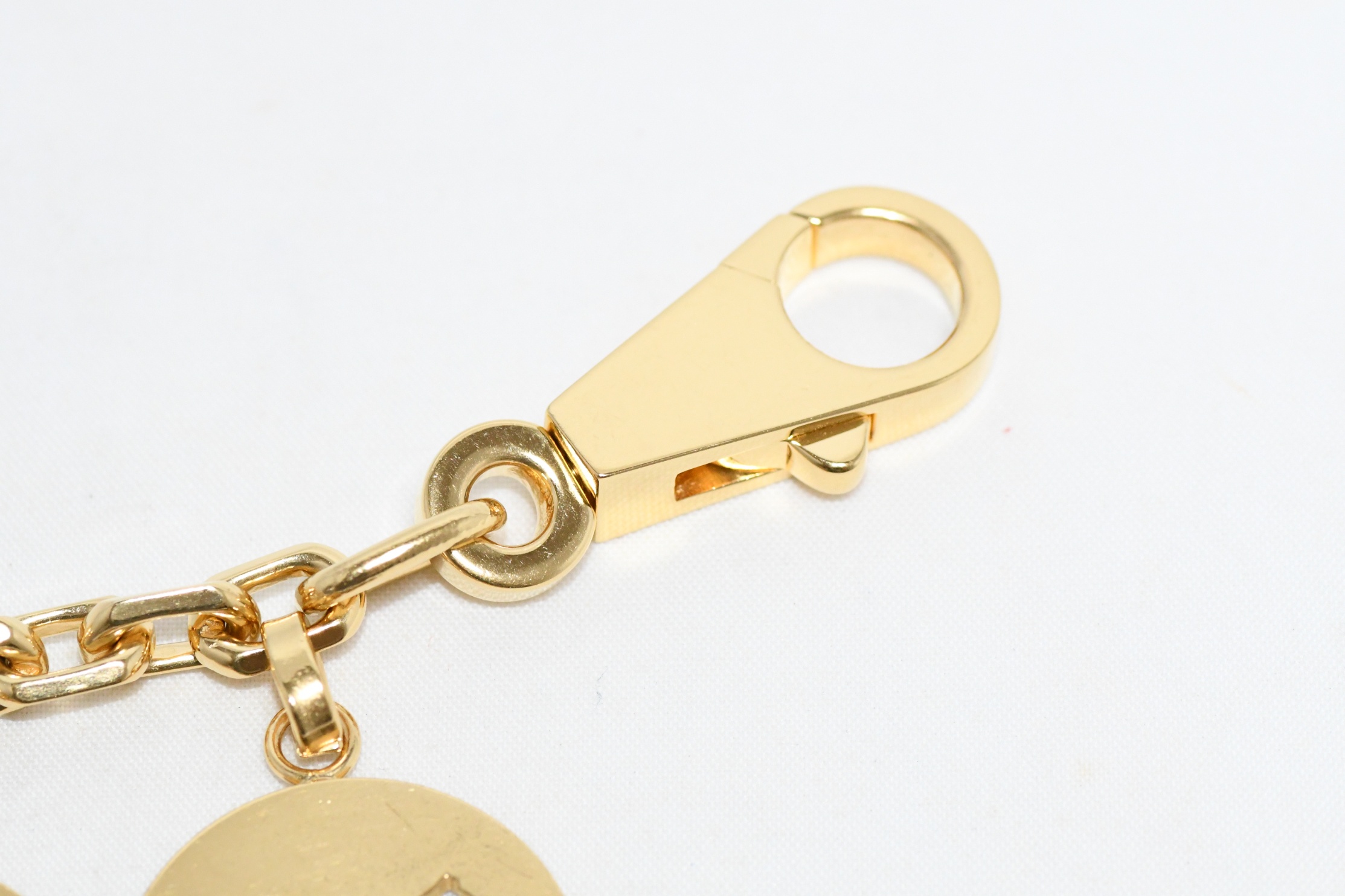 Authentic LOUIS VUITTON LV 10 SET PADLOCK KEY BAG CHARM CADENA GOLD-PLATED  in 2023