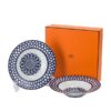 Hermes Bleus d'Ailleurs Set of 2 Soup Plate porcelain pasta 21 cm