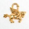Hermes Cadena Gold Pegasus horse motif bag charm lock 064