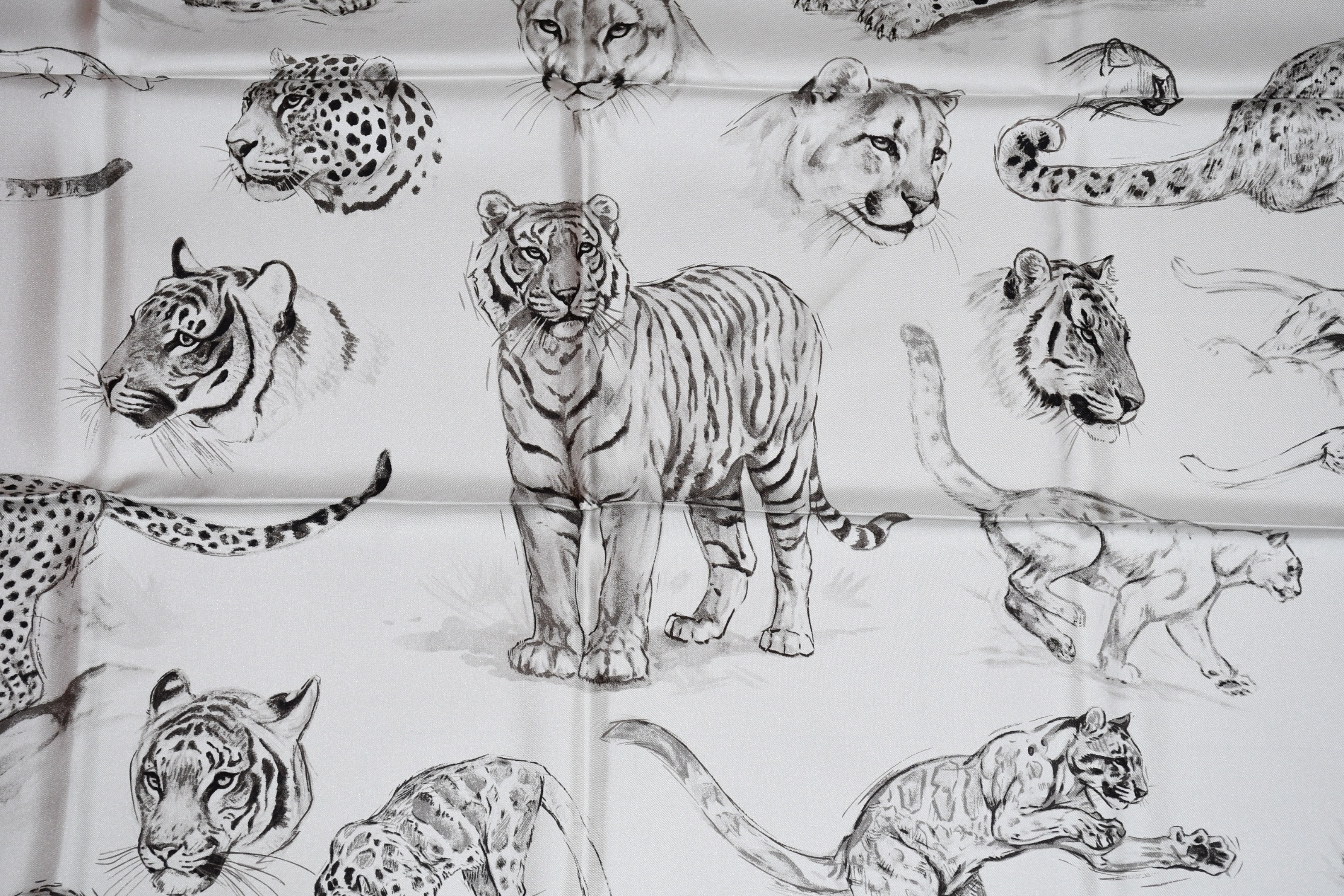 Sold at Auction: Hermes Scarf Tigre Du Bengale design by Dallet