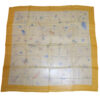 Hermes Scarf Fleurs et Plumes 90 cm Chiffon Silk mousseline muslin flower yellow