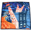 Hermes Scarf Space Shopping au Faubourg 90 cm silk orange Carre horse UFO 35"