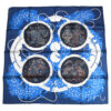 Hermes Scarf Legende Brodee 90 cm silk blue Carre legend embroidery 35"