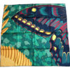 Hermes Scarf L'Esprit de la Foret 90 cm silk green yellow Carre forest butterfly