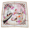 Cartier Scarf World Map 90 cm silk pink ship Foulard 35"