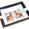 Hermes Cheetah Change tray blue porcelain Ashtray plate animal VIDE POCH