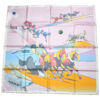 Hermes Scarf Space Derby 90 cm silk pink Carre horse racing 35"