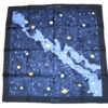 Hermes Scarf La Voie Lactee by Wlodek Kaminski 90 cm silk milky way navy blue black