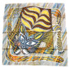 Hermes Scarf Le Chat Carre 90 cm silk yellow cat animal