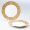 Hermes Mosaique au 24 Dinner Plates 27 cm Gold porcelain tableware Set of 2