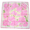 Hermes Scarf Les Pivoines by Christiane Vauzelles 90 cm silk pink flower 1977 Carre