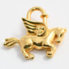 Hermes Cadena Gold Pegasus horse motif bag charm lock Y615