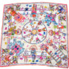 Hermes Carre Wash Scarf Kachina by Kermit Oliver 90 cm silk native white pink