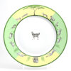 Hermes Africa Dinner Plate 27 cm porcelain green animal Zebra 10.75" EX