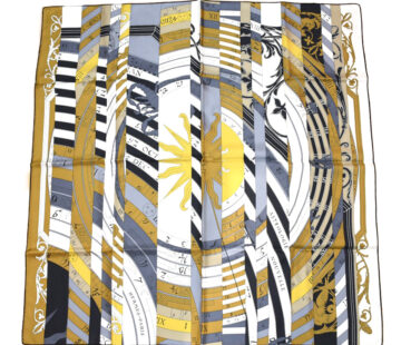 Hermes Scarf Astrologie Nouvelle 90 cm silk yellow Carre astrology Sun 35"