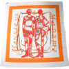 Hermes Scarf Monsieur et Madame 100 x 100 cm cotton gray Carre