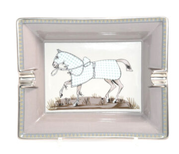 Hermes Change tray Horse porcelain Ashtray animal gray plate VIDE POCHE 062