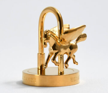 Hermes Cadena Anne de la Danse Gold Pegasus horse motif bag charm dance