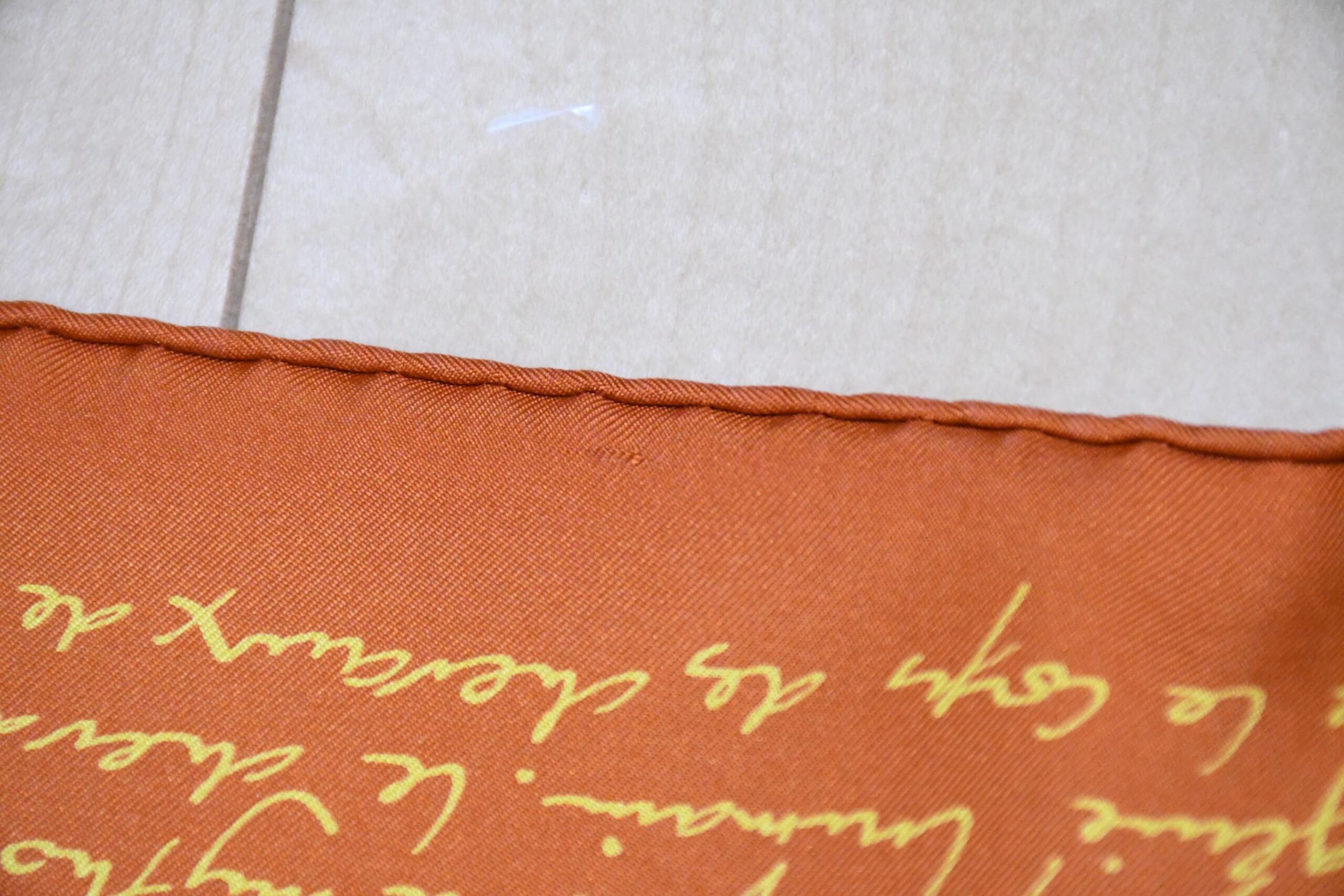 Hermes Scarf Le Pegase d'Hermes 90 cm silk orange Carre Pegasus horse 35 AUC33231_1121 (12)