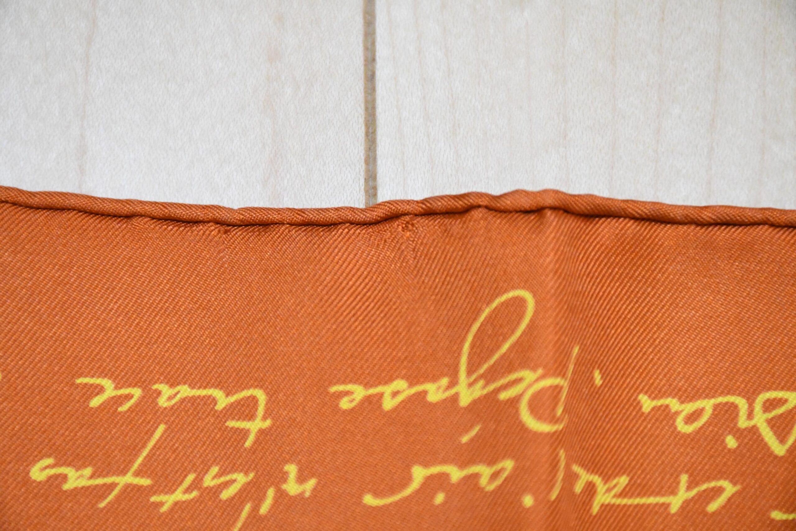 Hermes Scarf Le Pegase d'Hermes 90 cm silk orange Carre Pegasus horse 35 AUC33231_1121 (13)