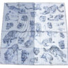 Hermes Scarf Dans l'atelier de Robert Dallet 90 cm silk marine blue Carre jaguar tiger 093